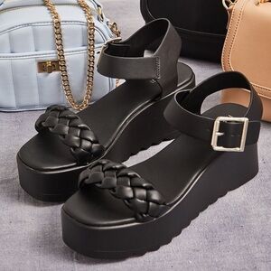 Braided Platform Wedges